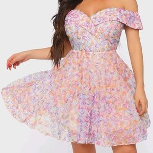 Fashion Nova dress with embroidered flowers